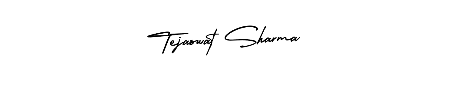 This is the best signature style for the Tejaswat Sharma name. Also you like these signature font (AmerikaSignatureDemo-Regular). Mix name signature. Tejaswat Sharma signature style 3 images and pictures png