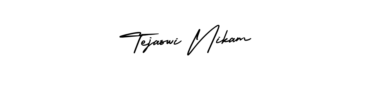 Design your own signature with our free online signature maker. With this signature software, you can create a handwritten (AmerikaSignatureDemo-Regular) signature for name Tejaswi Nikam. Tejaswi Nikam signature style 3 images and pictures png