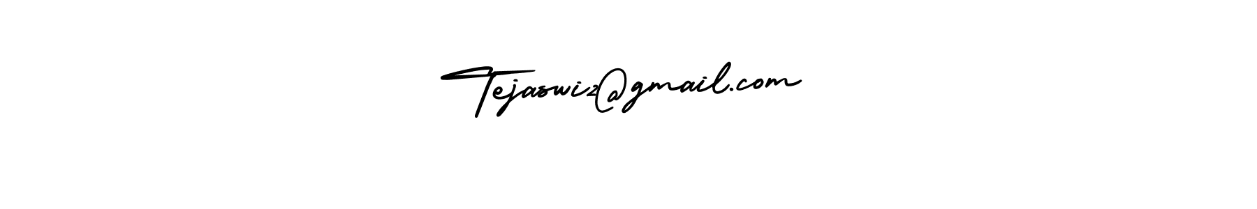 You should practise on your own different ways (AmerikaSignatureDemo-Regular) to write your name (Tejaswi2@gmail.com) in signature. don't let someone else do it for you. Tejaswi2@gmail.com signature style 3 images and pictures png