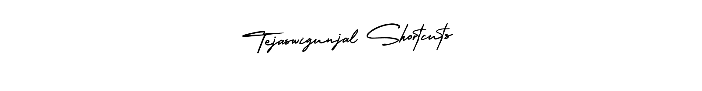 You should practise on your own different ways (AmerikaSignatureDemo-Regular) to write your name (Tejaswigunjal Shortcuts) in signature. don't let someone else do it for you. Tejaswigunjal Shortcuts signature style 3 images and pictures png