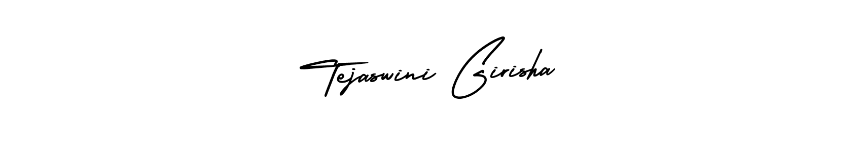 Tejaswini Girisha stylish signature style. Best Handwritten Sign (AmerikaSignatureDemo-Regular) for my name. Handwritten Signature Collection Ideas for my name Tejaswini Girisha. Tejaswini Girisha signature style 3 images and pictures png