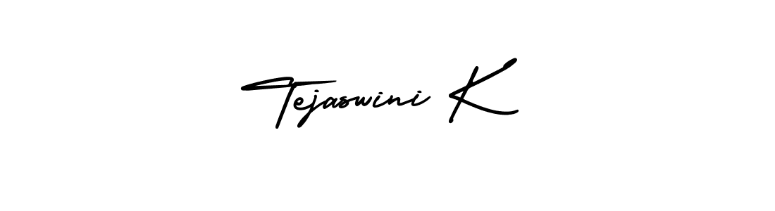 It looks lik you need a new signature style for name Tejaswini K. Design unique handwritten (AmerikaSignatureDemo-Regular) signature with our free signature maker in just a few clicks. Tejaswini K signature style 3 images and pictures png