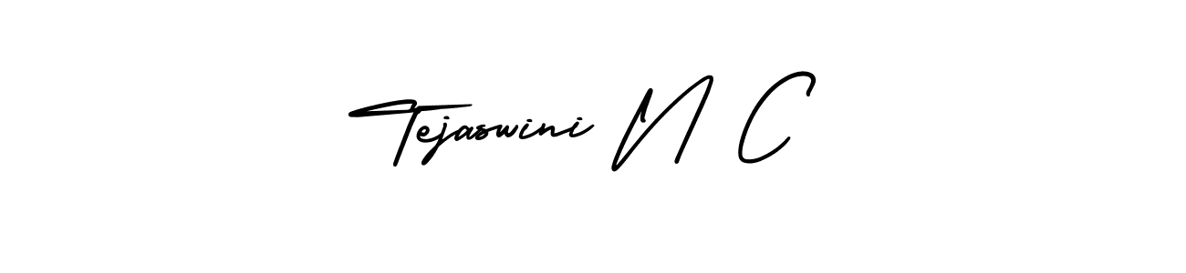 Tejaswini N C stylish signature style. Best Handwritten Sign (AmerikaSignatureDemo-Regular) for my name. Handwritten Signature Collection Ideas for my name Tejaswini N C. Tejaswini N C signature style 3 images and pictures png