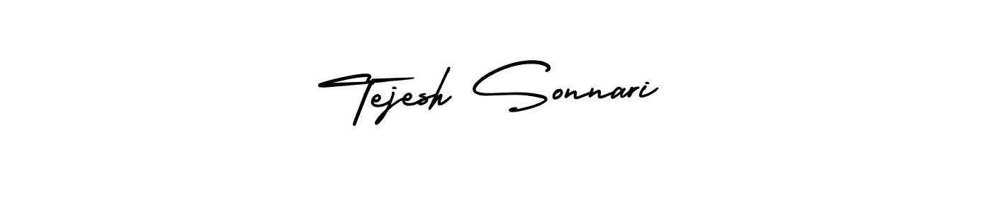 This is the best signature style for the Tejesh Sonnari name. Also you like these signature font (AmerikaSignatureDemo-Regular). Mix name signature. Tejesh Sonnari signature style 3 images and pictures png