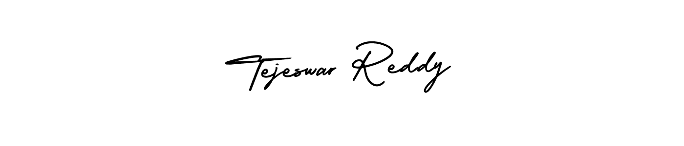 You should practise on your own different ways (AmerikaSignatureDemo-Regular) to write your name (Tejeswar Reddy) in signature. don't let someone else do it for you. Tejeswar Reddy signature style 3 images and pictures png