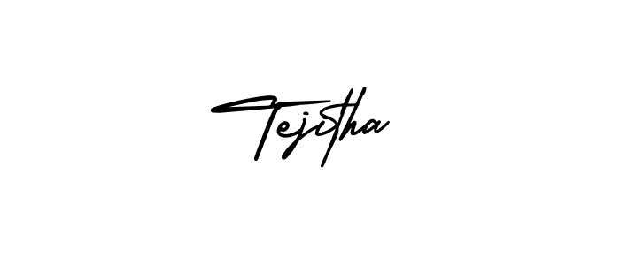 This is the best signature style for the Tejitha name. Also you like these signature font (AmerikaSignatureDemo-Regular). Mix name signature. Tejitha signature style 3 images and pictures png