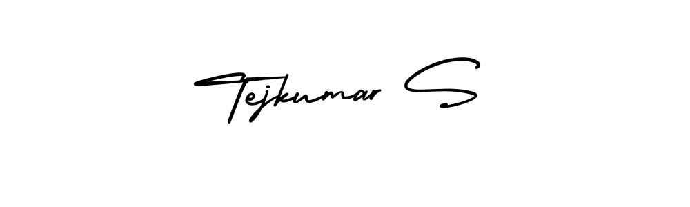It looks lik you need a new signature style for name Tejkumar S. Design unique handwritten (AmerikaSignatureDemo-Regular) signature with our free signature maker in just a few clicks. Tejkumar S signature style 3 images and pictures png