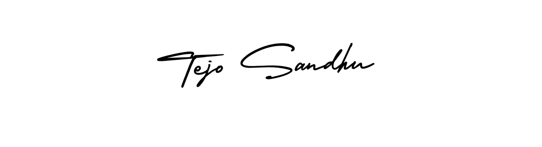 How to make Tejo Sandhu name signature. Use AmerikaSignatureDemo-Regular style for creating short signs online. This is the latest handwritten sign. Tejo Sandhu signature style 3 images and pictures png