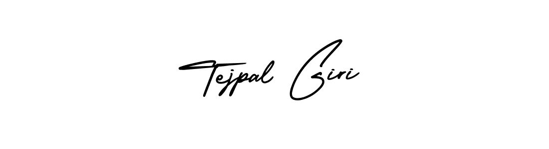 The best way (AmerikaSignatureDemo-Regular) to make a short signature is to pick only two or three words in your name. The name Tejpal Giri include a total of six letters. For converting this name. Tejpal Giri signature style 3 images and pictures png