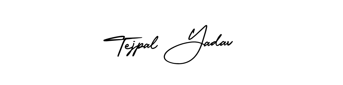 The best way (AmerikaSignatureDemo-Regular) to make a short signature is to pick only two or three words in your name. The name Tejpal Yadav include a total of six letters. For converting this name. Tejpal Yadav signature style 3 images and pictures png