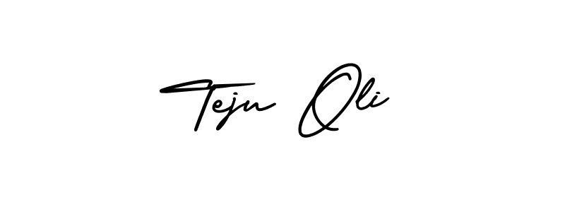 This is the best signature style for the Teju Oli name. Also you like these signature font (AmerikaSignatureDemo-Regular). Mix name signature. Teju Oli signature style 3 images and pictures png