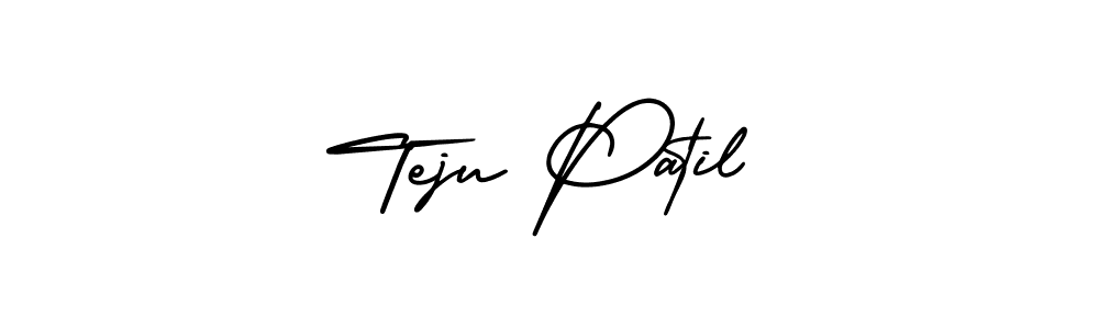 Teju Patil stylish signature style. Best Handwritten Sign (AmerikaSignatureDemo-Regular) for my name. Handwritten Signature Collection Ideas for my name Teju Patil. Teju Patil signature style 3 images and pictures png