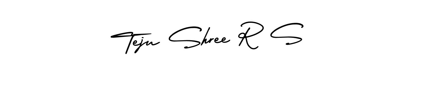 Similarly AmerikaSignatureDemo-Regular is the best handwritten signature design. Signature creator online .You can use it as an online autograph creator for name Teju Shree R S. Teju Shree R S signature style 3 images and pictures png