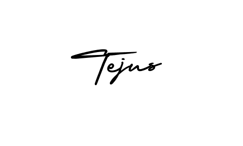 How to make Tejus name signature. Use AmerikaSignatureDemo-Regular style for creating short signs online. This is the latest handwritten sign. Tejus signature style 3 images and pictures png