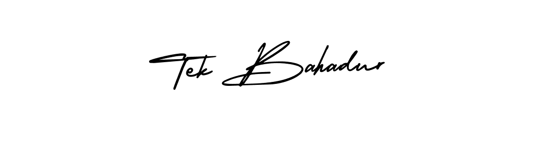 Make a beautiful signature design for name Tek Bahadur. With this signature (AmerikaSignatureDemo-Regular) style, you can create a handwritten signature for free. Tek Bahadur signature style 3 images and pictures png