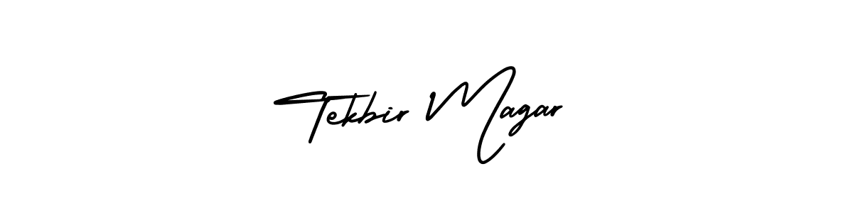 It looks lik you need a new signature style for name Tekbir Magar. Design unique handwritten (AmerikaSignatureDemo-Regular) signature with our free signature maker in just a few clicks. Tekbir Magar signature style 3 images and pictures png