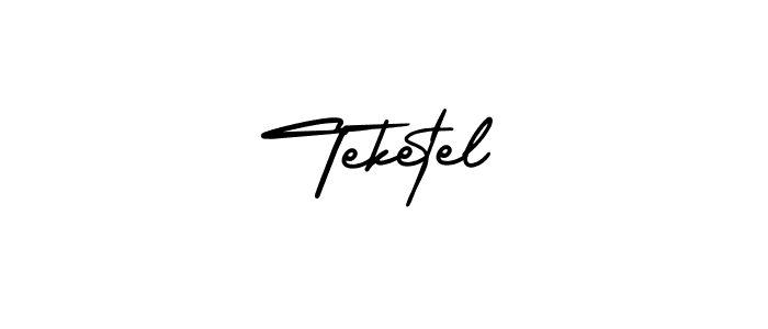 Design your own signature with our free online signature maker. With this signature software, you can create a handwritten (AmerikaSignatureDemo-Regular) signature for name Teketel. Teketel signature style 3 images and pictures png