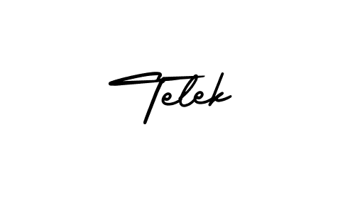 Create a beautiful signature design for name Telek. With this signature (AmerikaSignatureDemo-Regular) fonts, you can make a handwritten signature for free. Telek signature style 3 images and pictures png