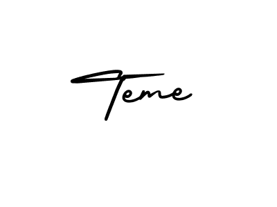 Use a signature maker to create a handwritten signature online. With this signature software, you can design (AmerikaSignatureDemo-Regular) your own signature for name Teme. Teme signature style 3 images and pictures png