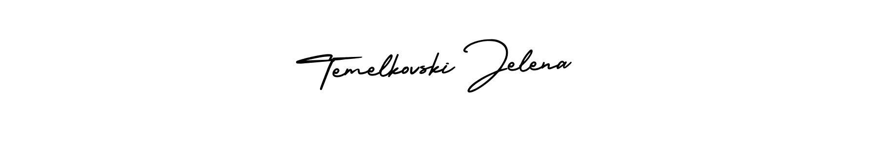 Make a short Temelkovski Jelena signature style. Manage your documents anywhere anytime using AmerikaSignatureDemo-Regular. Create and add eSignatures, submit forms, share and send files easily. Temelkovski Jelena signature style 3 images and pictures png