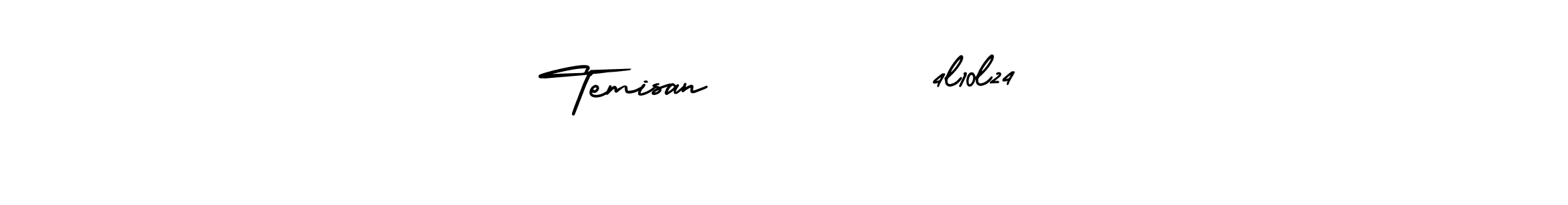 Use a signature maker to create a handwritten signature online. With this signature software, you can design (AmerikaSignatureDemo-Regular) your own signature for name Temisan         4l10l24. Temisan         4l10l24 signature style 3 images and pictures png