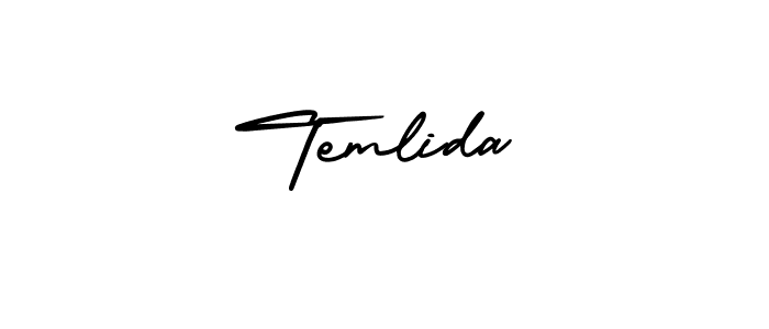 Design your own signature with our free online signature maker. With this signature software, you can create a handwritten (AmerikaSignatureDemo-Regular) signature for name Temlida. Temlida signature style 3 images and pictures png