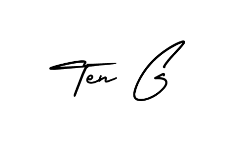 How to make Ten G name signature. Use AmerikaSignatureDemo-Regular style for creating short signs online. This is the latest handwritten sign. Ten G signature style 3 images and pictures png
