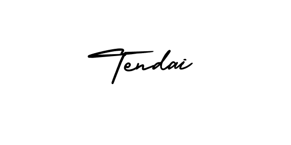 Use a signature maker to create a handwritten signature online. With this signature software, you can design (AmerikaSignatureDemo-Regular) your own signature for name Tendai. Tendai signature style 3 images and pictures png