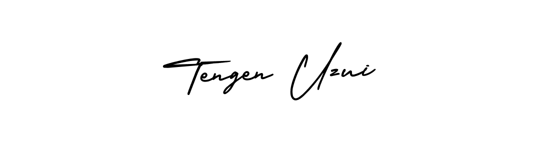 This is the best signature style for the Tengen Uzui name. Also you like these signature font (AmerikaSignatureDemo-Regular). Mix name signature. Tengen Uzui signature style 3 images and pictures png