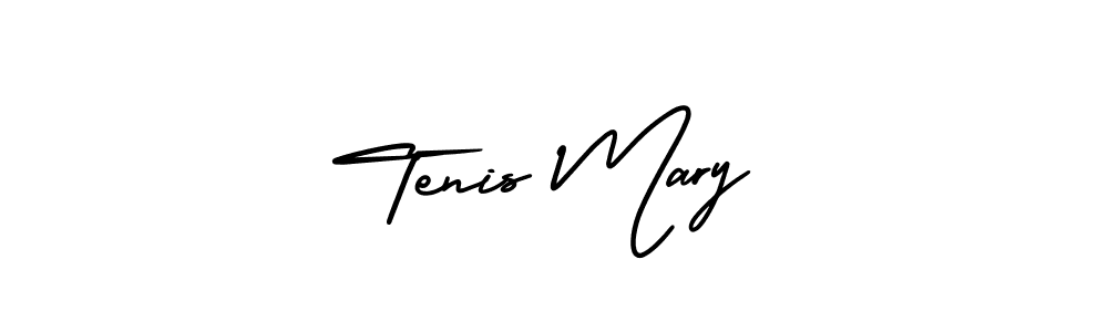 AmerikaSignatureDemo-Regular is a professional signature style that is perfect for those who want to add a touch of class to their signature. It is also a great choice for those who want to make their signature more unique. Get Tenis Mary name to fancy signature for free. Tenis Mary signature style 3 images and pictures png