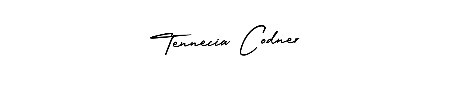 if you are searching for the best signature style for your name Tennecia Codner. so please give up your signature search. here we have designed multiple signature styles  using AmerikaSignatureDemo-Regular. Tennecia Codner signature style 3 images and pictures png