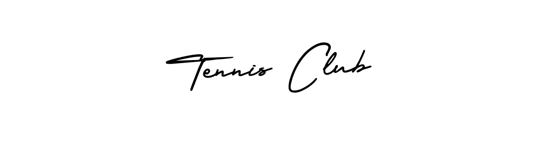 Tennis Club stylish signature style. Best Handwritten Sign (AmerikaSignatureDemo-Regular) for my name. Handwritten Signature Collection Ideas for my name Tennis Club. Tennis Club signature style 3 images and pictures png