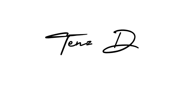 Use a signature maker to create a handwritten signature online. With this signature software, you can design (AmerikaSignatureDemo-Regular) your own signature for name Tenz D. Tenz D signature style 3 images and pictures png