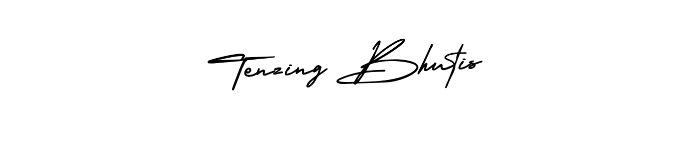 Use a signature maker to create a handwritten signature online. With this signature software, you can design (AmerikaSignatureDemo-Regular) your own signature for name Tenzing Bhutis. Tenzing Bhutis signature style 3 images and pictures png