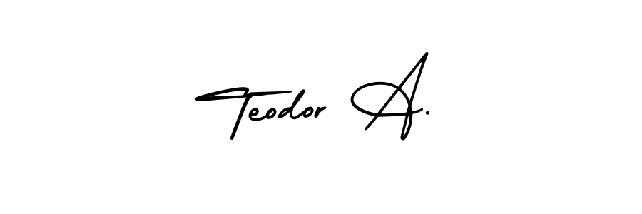 How to make Teodor A. signature? AmerikaSignatureDemo-Regular is a professional autograph style. Create handwritten signature for Teodor A. name. Teodor A. signature style 3 images and pictures png