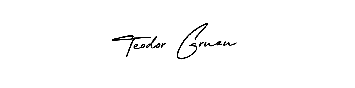 It looks lik you need a new signature style for name Teodor Gruzu. Design unique handwritten (AmerikaSignatureDemo-Regular) signature with our free signature maker in just a few clicks. Teodor Gruzu signature style 3 images and pictures png