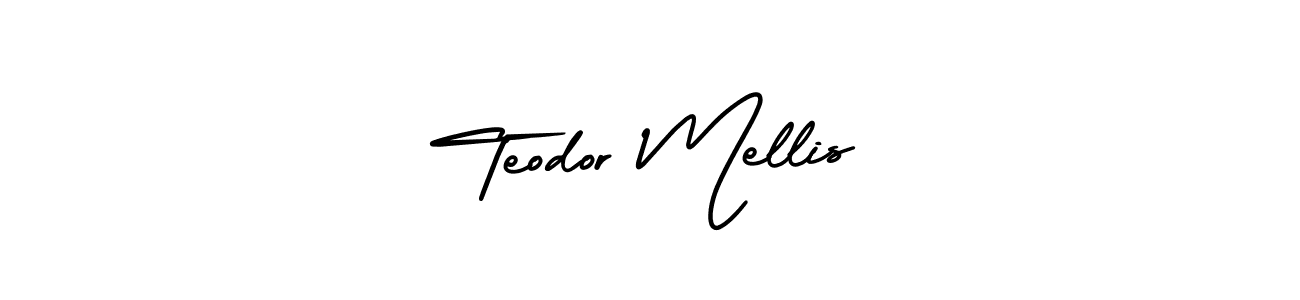 Make a short Teodor Mellis signature style. Manage your documents anywhere anytime using AmerikaSignatureDemo-Regular. Create and add eSignatures, submit forms, share and send files easily. Teodor Mellis signature style 3 images and pictures png