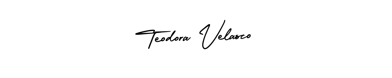 Also You can easily find your signature by using the search form. We will create Teodora Velasco name handwritten signature images for you free of cost using AmerikaSignatureDemo-Regular sign style. Teodora Velasco signature style 3 images and pictures png