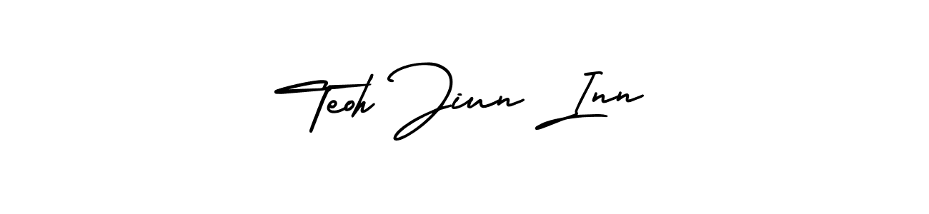 Make a short Teoh Jiun Inn signature style. Manage your documents anywhere anytime using AmerikaSignatureDemo-Regular. Create and add eSignatures, submit forms, share and send files easily. Teoh Jiun Inn signature style 3 images and pictures png