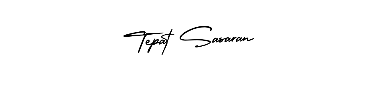 How to Draw Tepat Sasaran signature style? AmerikaSignatureDemo-Regular is a latest design signature styles for name Tepat Sasaran. Tepat Sasaran signature style 3 images and pictures png