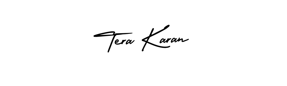 How to make Tera Karan name signature. Use AmerikaSignatureDemo-Regular style for creating short signs online. This is the latest handwritten sign. Tera Karan signature style 3 images and pictures png