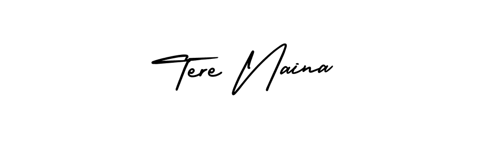 It looks lik you need a new signature style for name Tere Naina. Design unique handwritten (AmerikaSignatureDemo-Regular) signature with our free signature maker in just a few clicks. Tere Naina signature style 3 images and pictures png