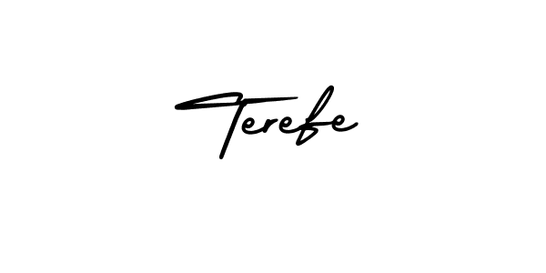 Design your own signature with our free online signature maker. With this signature software, you can create a handwritten (AmerikaSignatureDemo-Regular) signature for name Terefe. Terefe signature style 3 images and pictures png