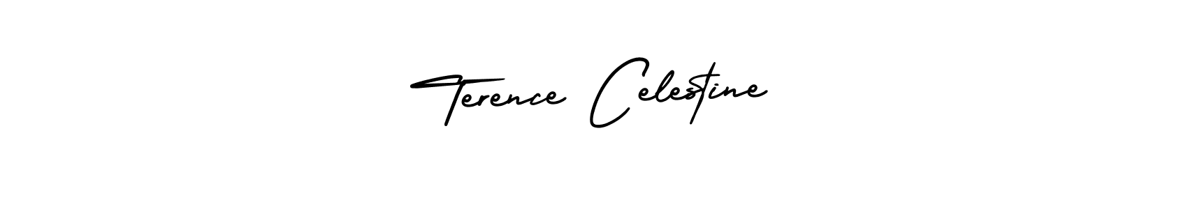 Terence Celestine stylish signature style. Best Handwritten Sign (AmerikaSignatureDemo-Regular) for my name. Handwritten Signature Collection Ideas for my name Terence Celestine. Terence Celestine signature style 3 images and pictures png