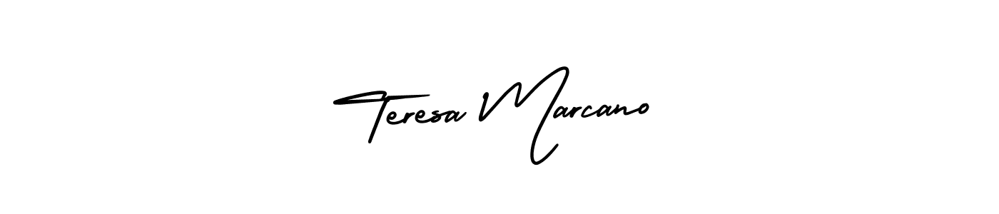 How to make Teresa Marcano name signature. Use AmerikaSignatureDemo-Regular style for creating short signs online. This is the latest handwritten sign. Teresa Marcano signature style 3 images and pictures png