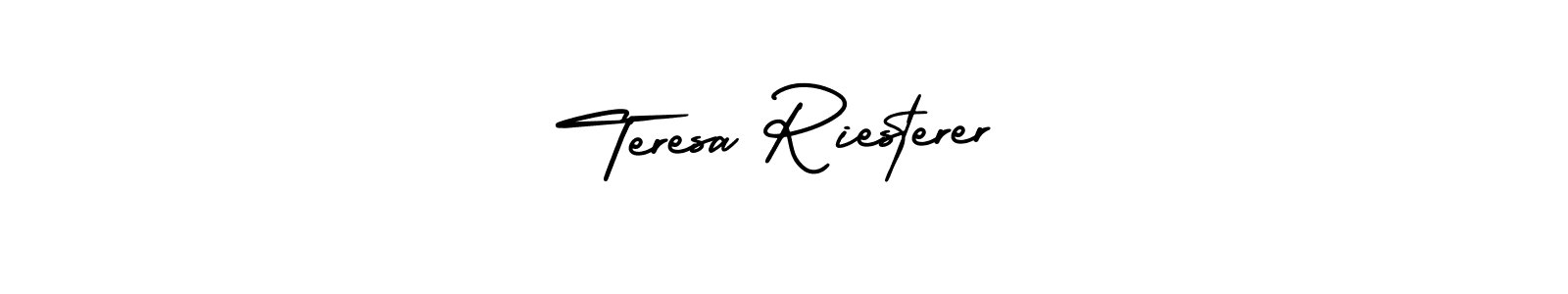 How to make Teresa Riesterer name signature. Use AmerikaSignatureDemo-Regular style for creating short signs online. This is the latest handwritten sign. Teresa Riesterer signature style 3 images and pictures png