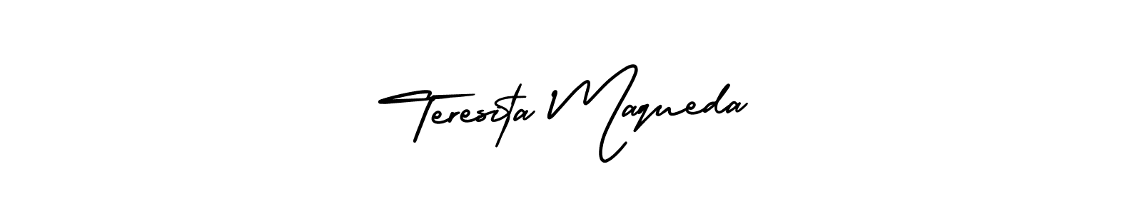 Make a beautiful signature design for name Teresita Maqueda. With this signature (AmerikaSignatureDemo-Regular) style, you can create a handwritten signature for free. Teresita Maqueda signature style 3 images and pictures png