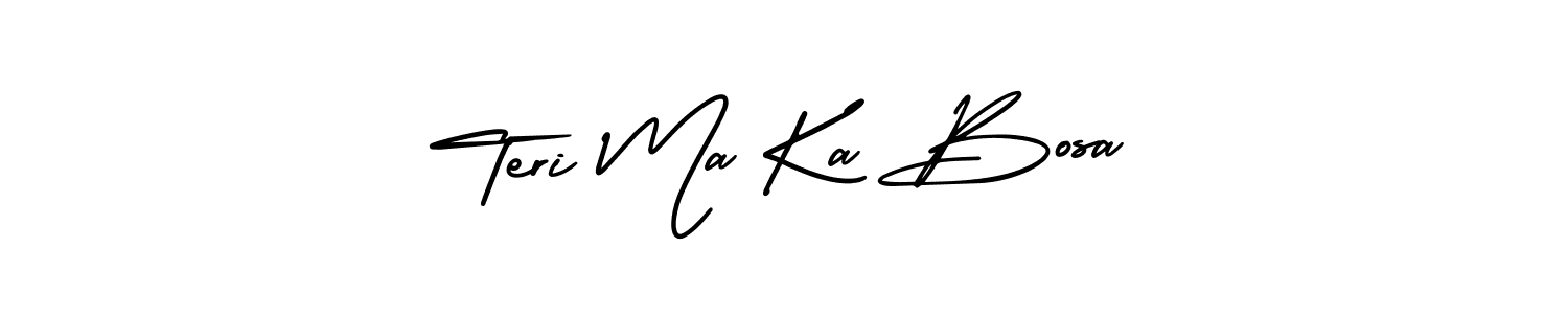 Also You can easily find your signature by using the search form. We will create Teri Ma Ka Bosa name handwritten signature images for you free of cost using AmerikaSignatureDemo-Regular sign style. Teri Ma Ka Bosa signature style 3 images and pictures png