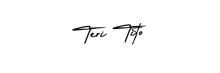 The best way (AmerikaSignatureDemo-Regular) to make a short signature is to pick only two or three words in your name. The name Teri Tito include a total of six letters. For converting this name. Teri Tito signature style 3 images and pictures png