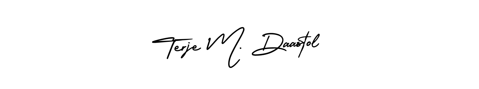 Terje M. Daastol stylish signature style. Best Handwritten Sign (AmerikaSignatureDemo-Regular) for my name. Handwritten Signature Collection Ideas for my name Terje M. Daastol. Terje M. Daastol signature style 3 images and pictures png